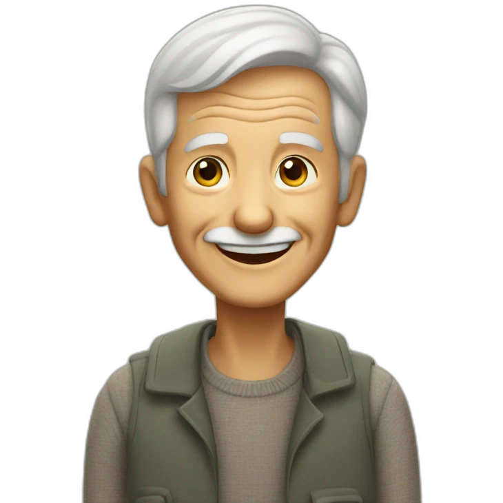 Happy old man  emoji