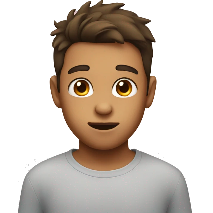 Blushing boy face  emoji