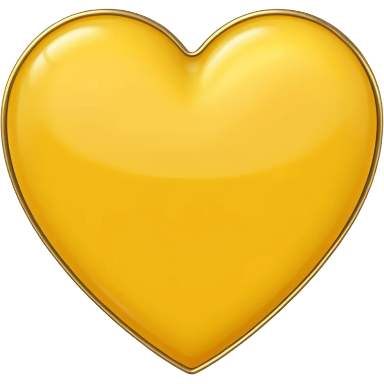 yellow heart with a golden frame emoji