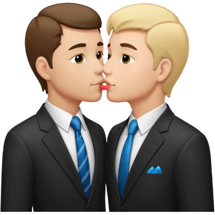 Narcissist fully dressed man looking in a mirror and kissing his reflection  emoji