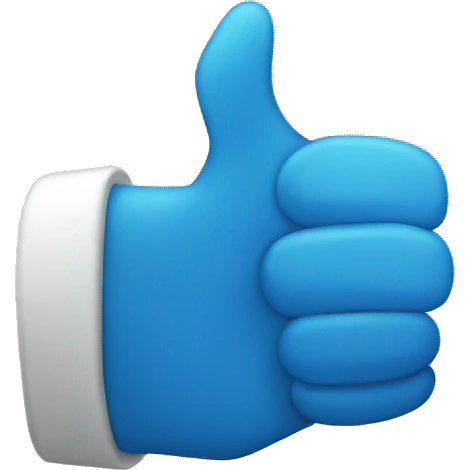 Blue thumbs up emoji