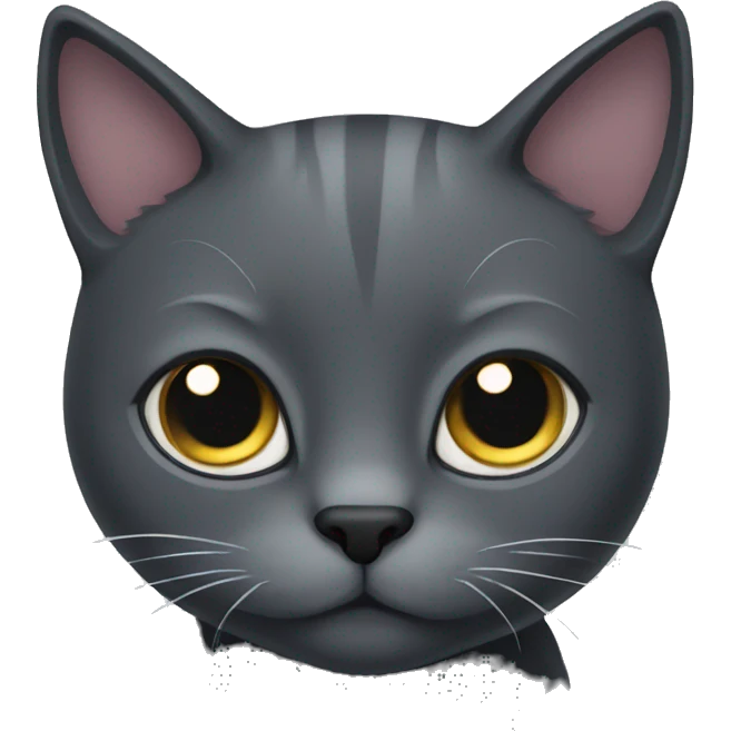 Dark grey cat  emoji