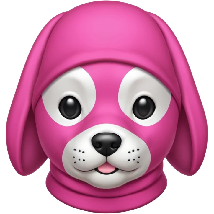 Pink Balaclava Dog emoji