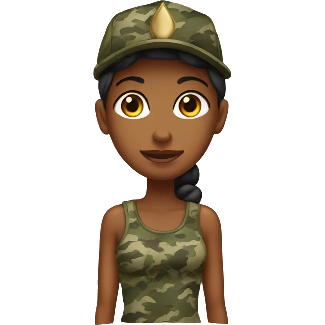 Camo hat princess emoji