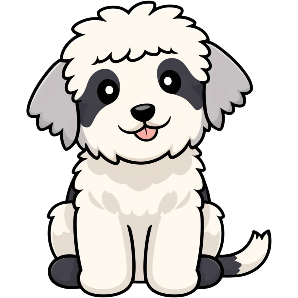 merle black Sheepadoodle  emoji
