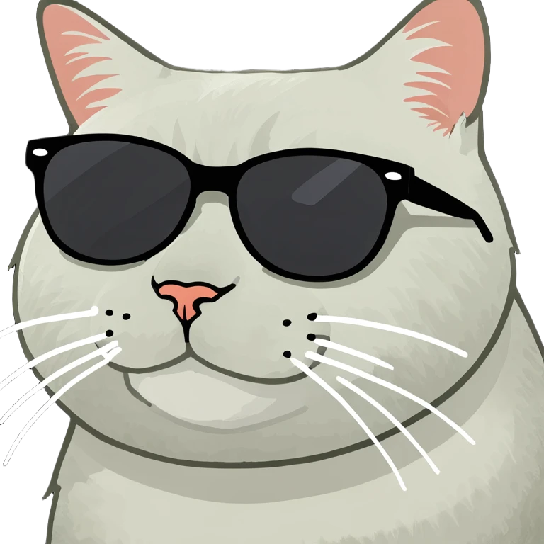Cat with sunglasses emoji
