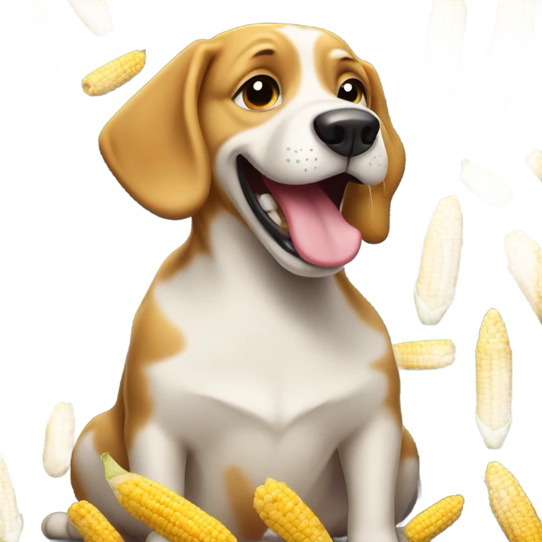 Dog eating a corn  emoji