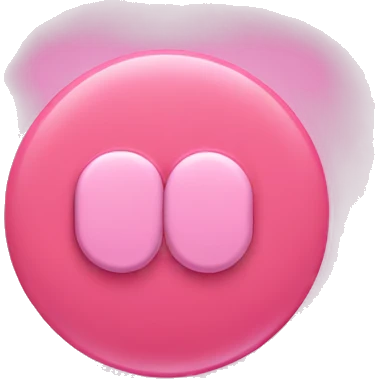 Round circle pink pill emoji