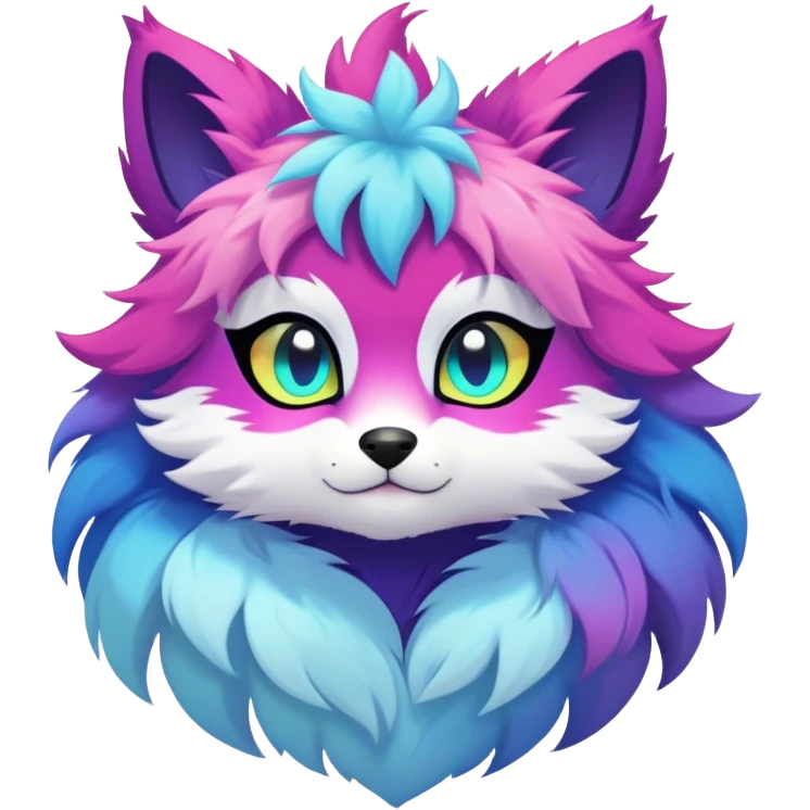 Kawaii bright fantasy ethereal anthro fursona Fakemon emoji