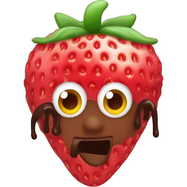 Fresa con chocolate emoji
