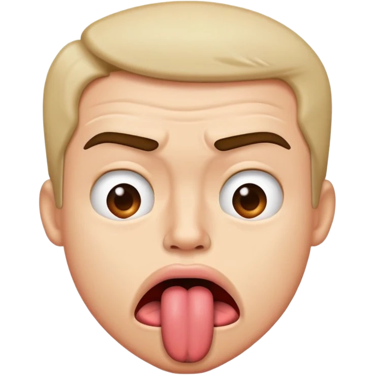 Emojis énerver qui plie sa langue en 2 dans sa bouche  emoji