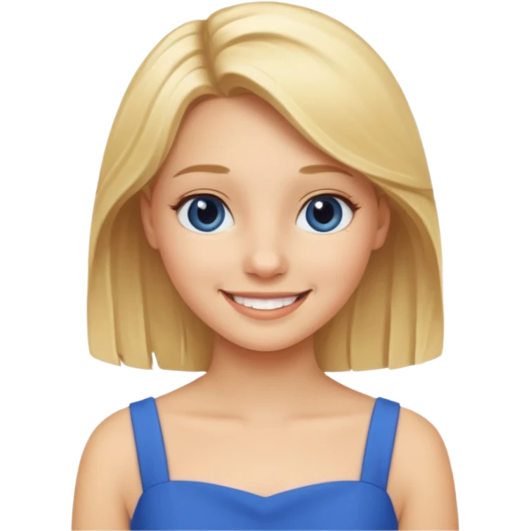 Blonde Girl wearing emoji