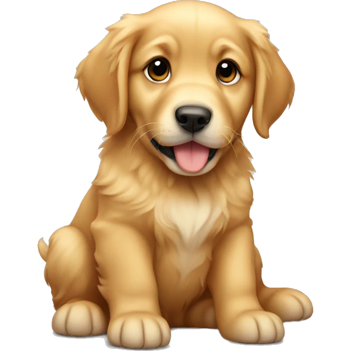 puppy golden retriever  emoji