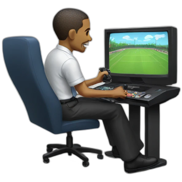 Obama playing videogames emoji