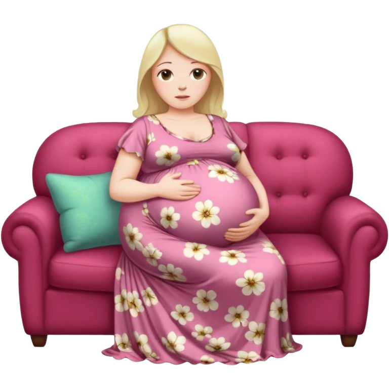 heavily pregnant woman with extremely abnormally huge overdue belly emoji