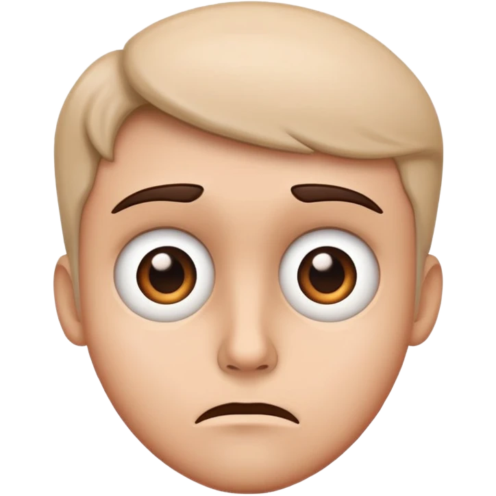 Face looking very paranoid emoji