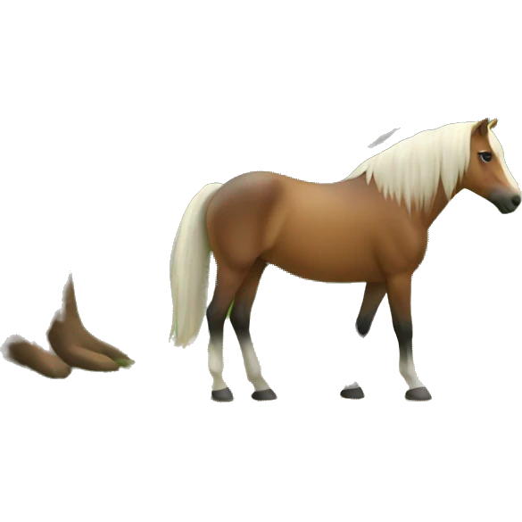 Horse under tree outdoors  emoji