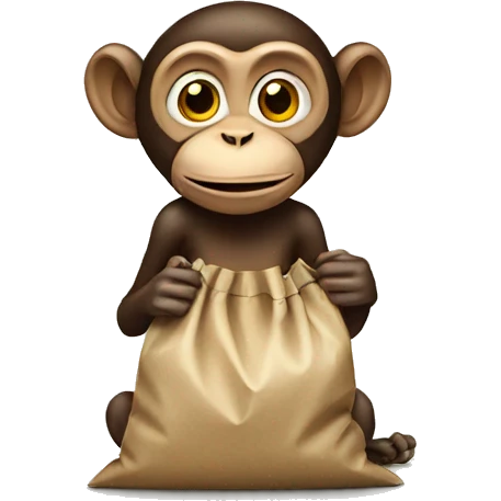 Monkey with a empty bag  emoji