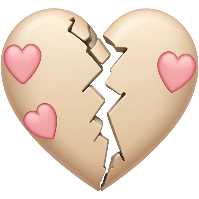 broken heart beige pastel emoji