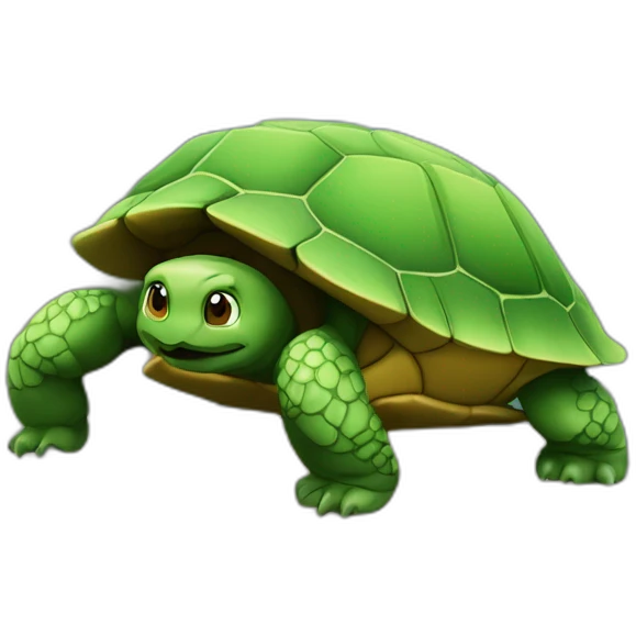 Tortue sur un montagne emoji