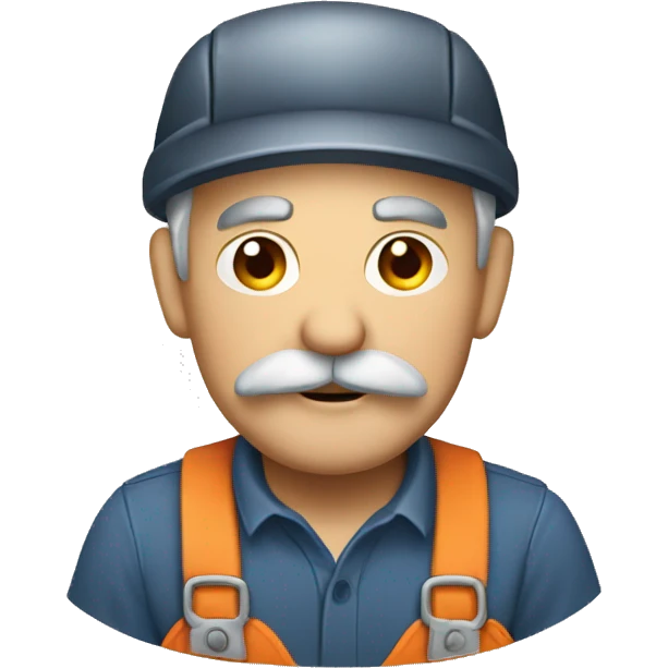 old repairman with mustache emoji