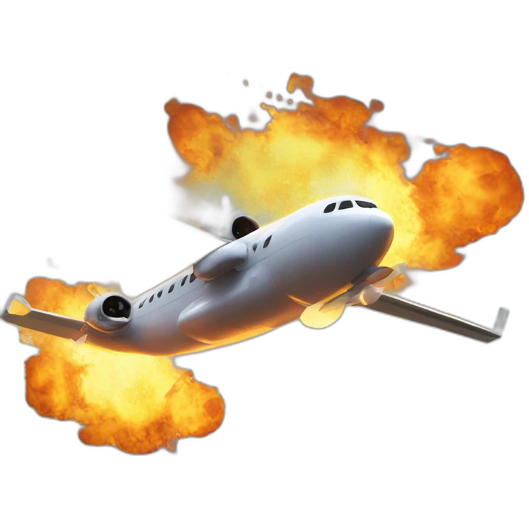 plane in burst extensive fire drop to twins emoji