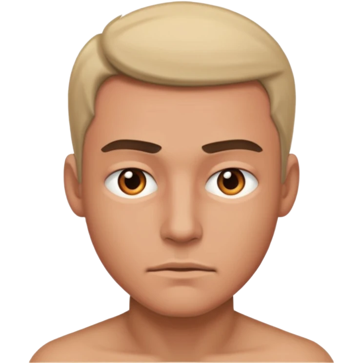 realistic male portrait gaze emoji