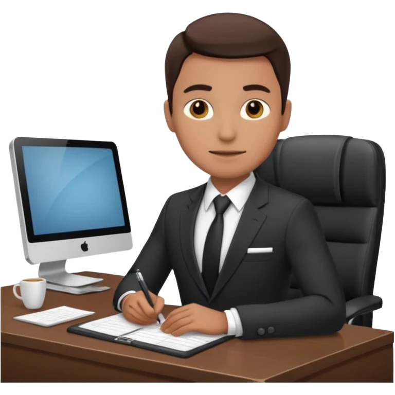 une image de 3/4 avec un recruteur à son bureau PAS DE FACE DE 3/4 emoji