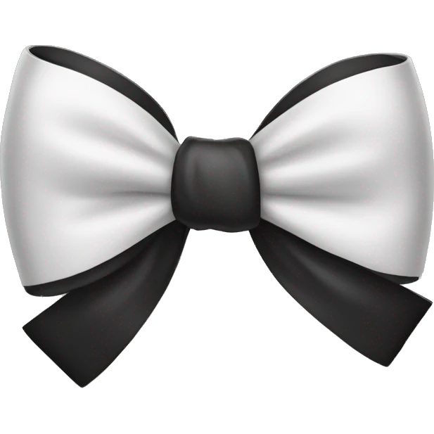 Black and white bow  emoji