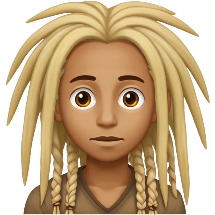 Brown person wit blonde dreads emoji