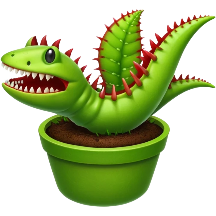venus fly trap without a face, more realistic emoji