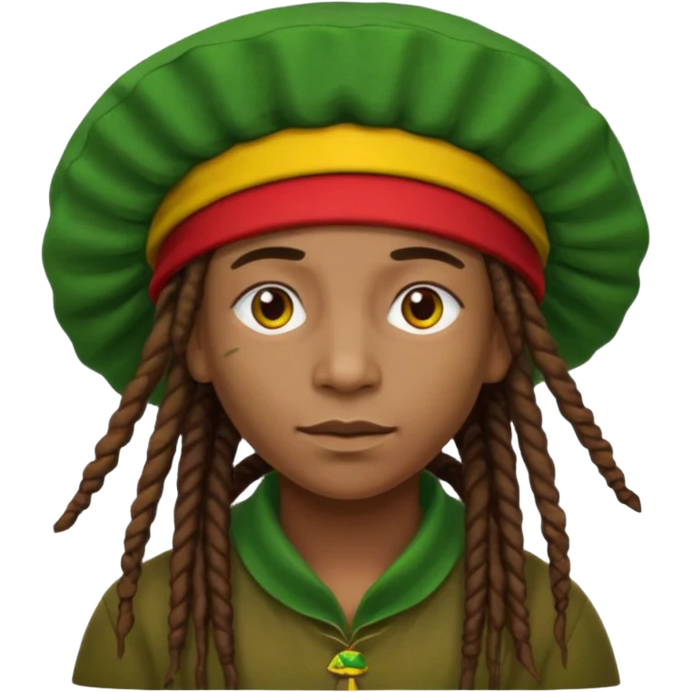 Jamaican dreads with a Jamaican bonnet no person just the hair emoji