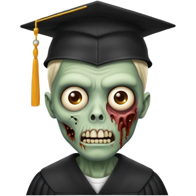 graduating cap zombie emoji