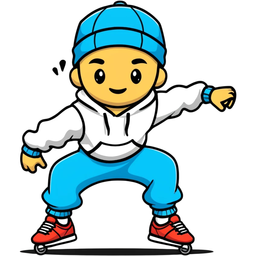 green breakdancer in playful pose emoji