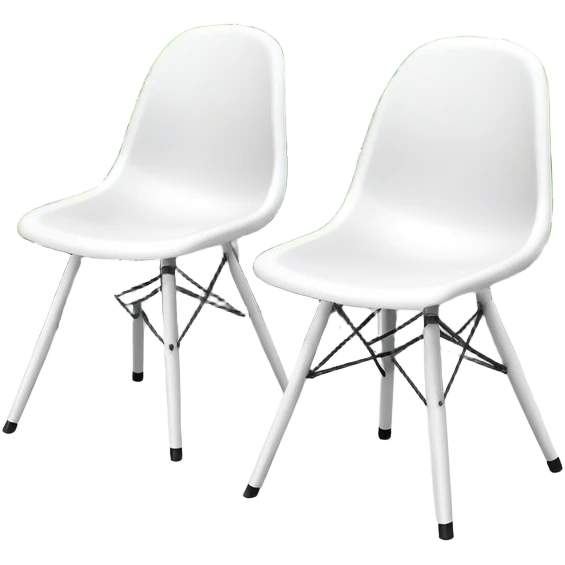 Cheap white plastic chairs amongst plants emoji