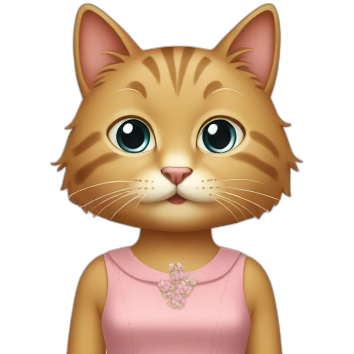 Cat wear dress  emoji