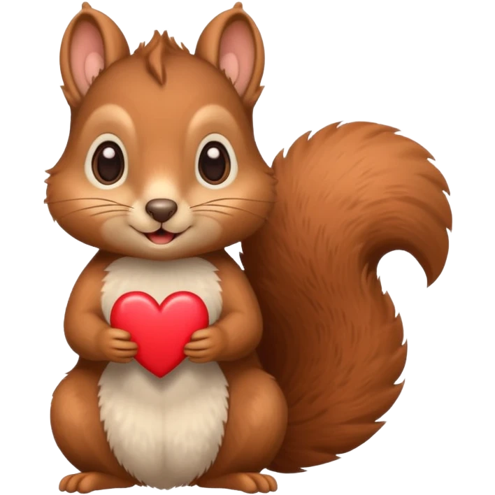 A cute squirrel with heart eyes emoji