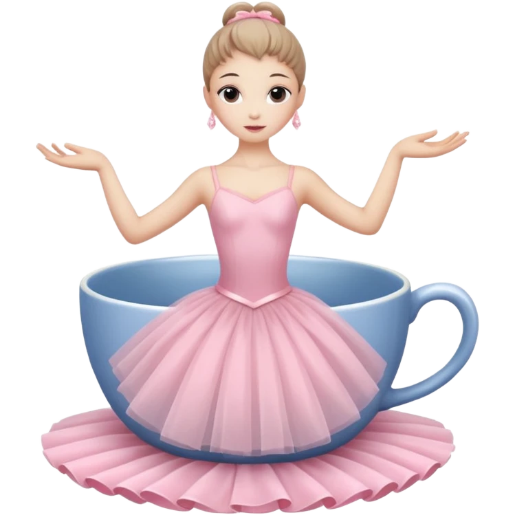 a cup headed ballerina emoji