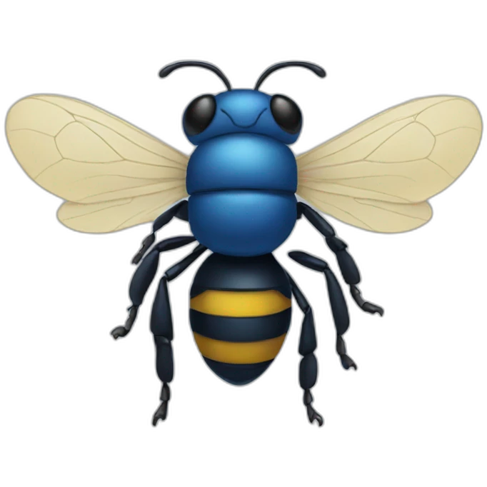 the blue bee emoji