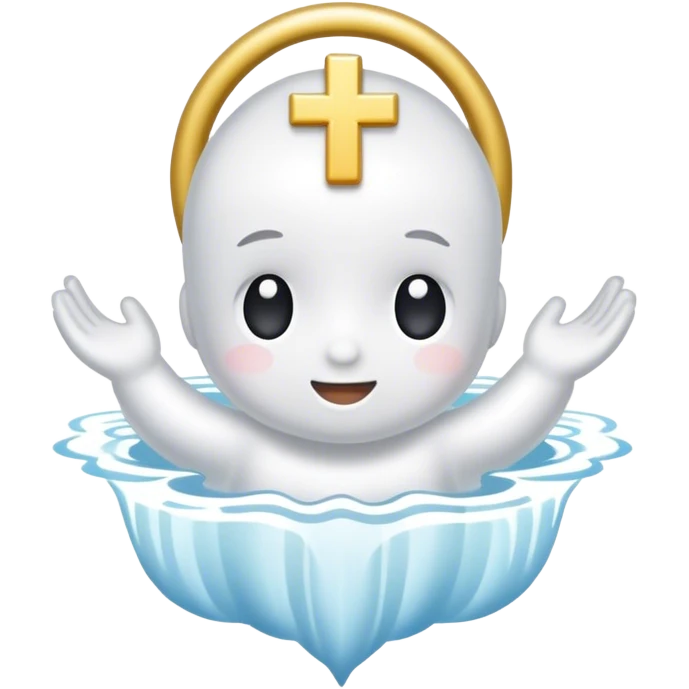 baptized emblem white emoji