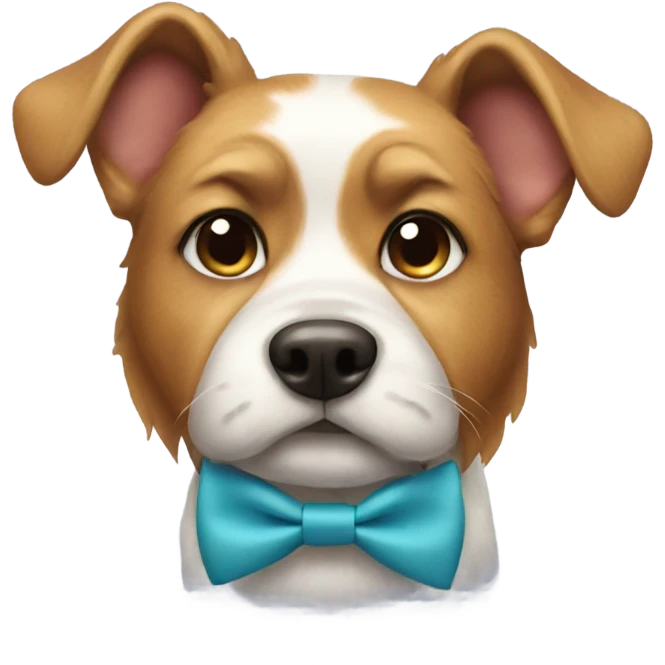 Dog with a bow tie  emoji