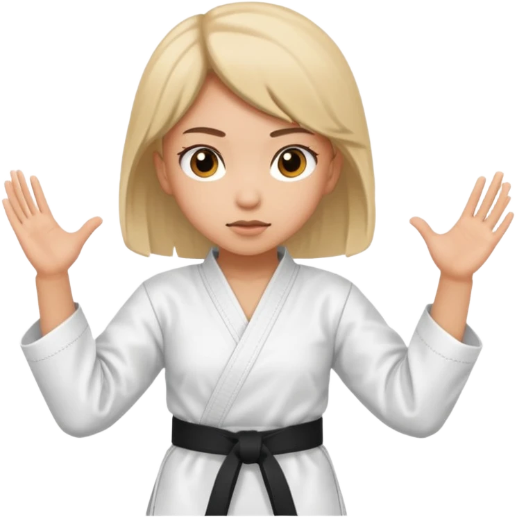 A girl in karate dress emoji