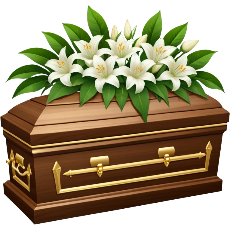 Funeral Casket with Casket Spray emoji