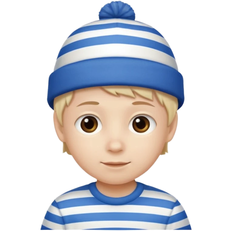 kid with blue and white hat emoji