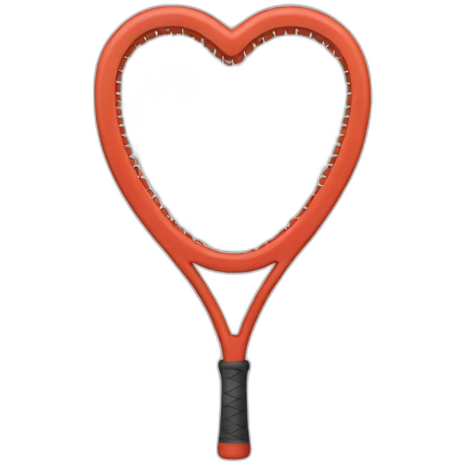 heart shaped tennis racket emoji