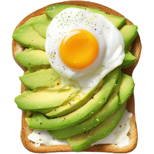 avocado toast with egg emoji