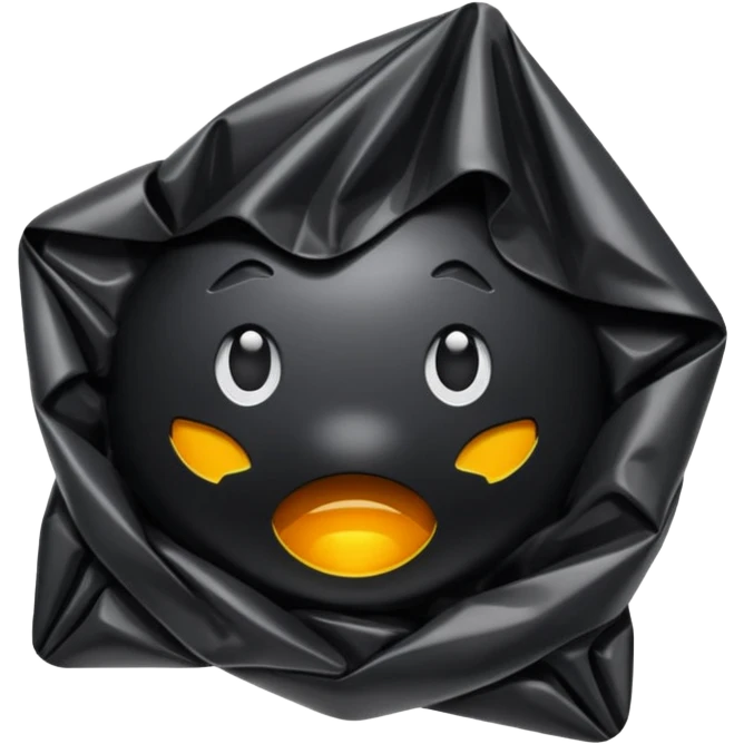 Black pollythene emoji