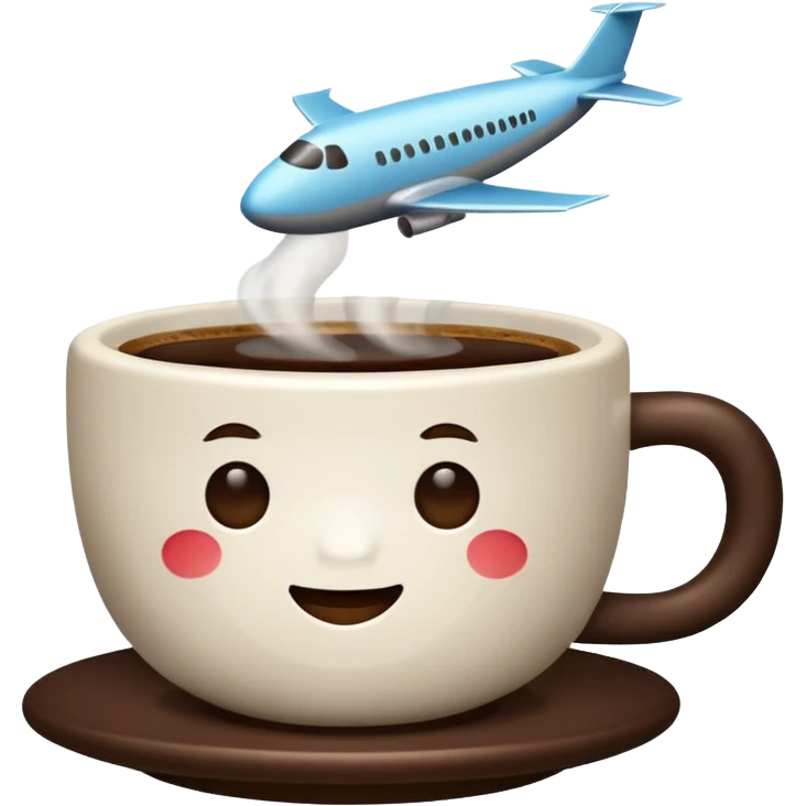 Airplane coffee emoji