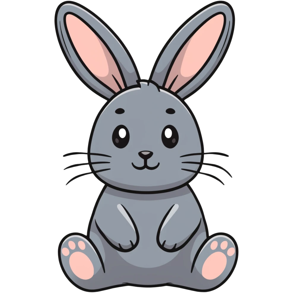 Black bunny emoji