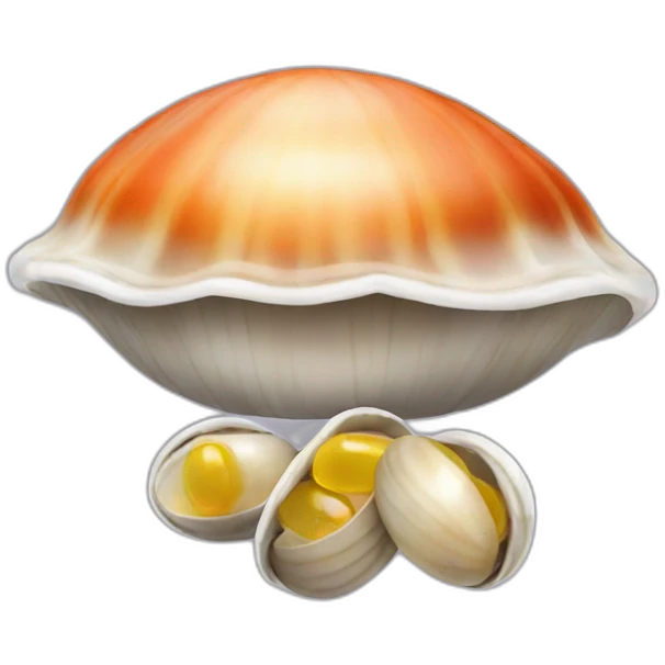 CLAMS eating capsules emoji